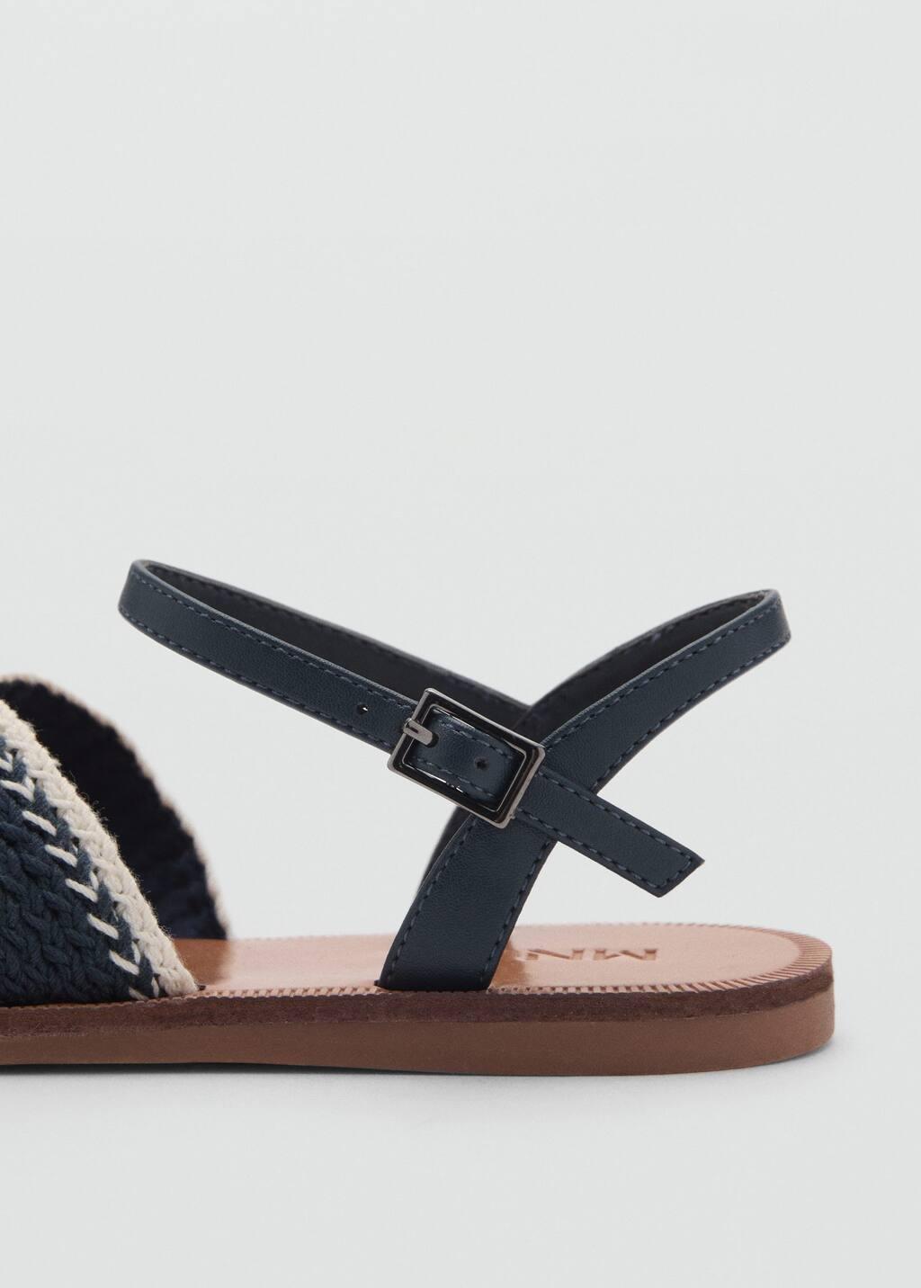 Blue Criss-Cross Straps Sandals, Kids Girl, , large image number 2