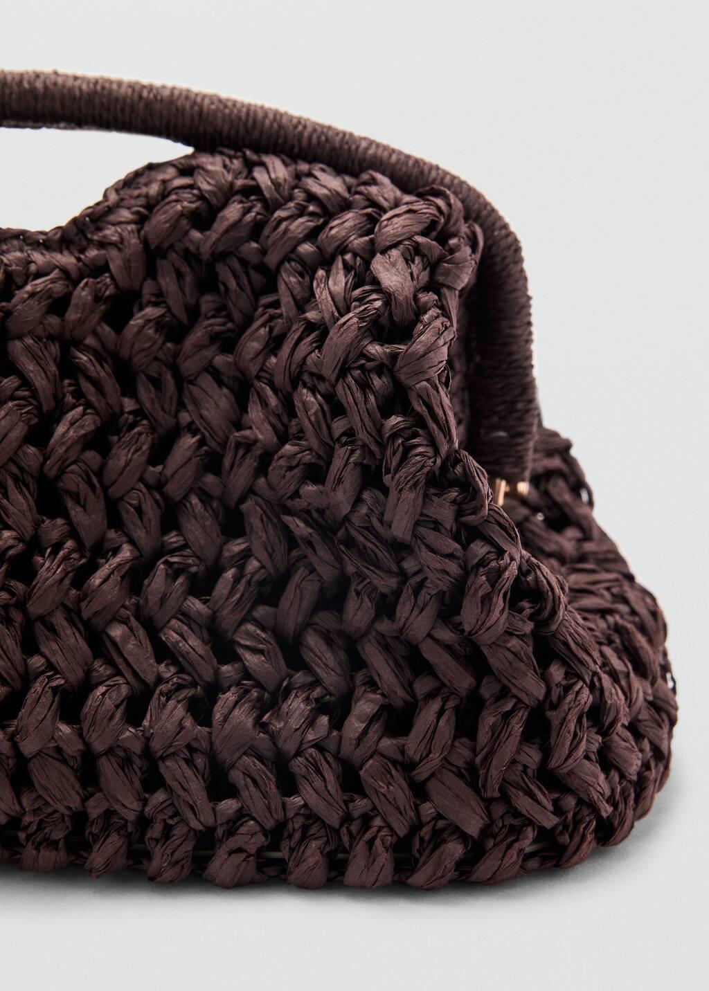 Brown Natural Fiber Clutch Bag, 0201_32, large image number 1