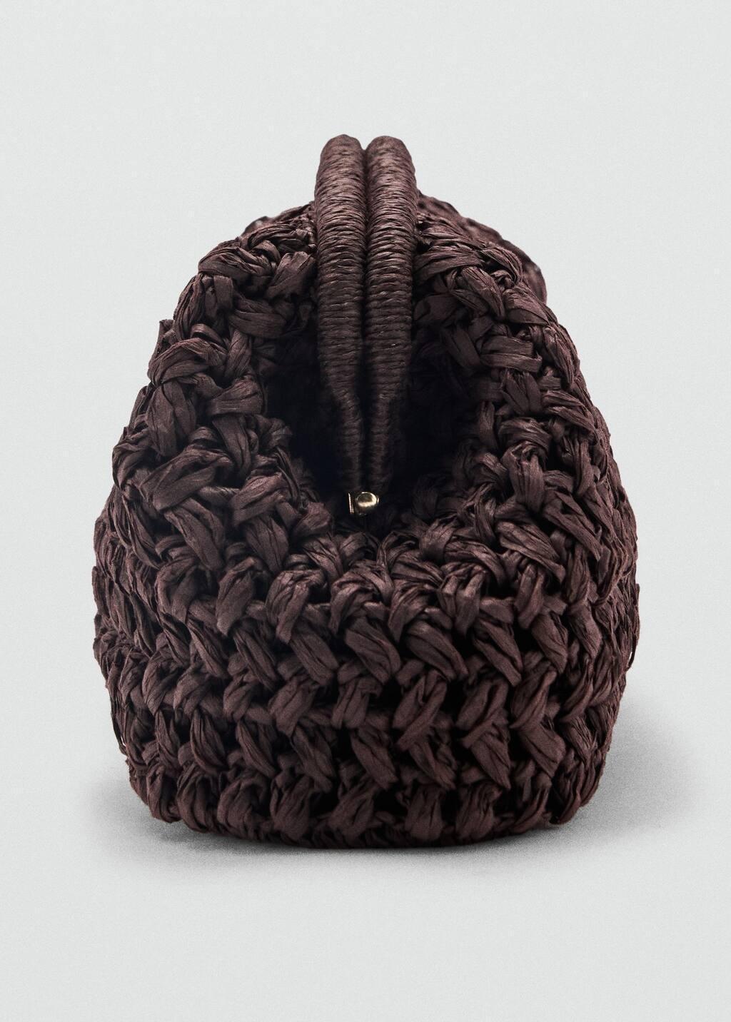 Brown Natural Fiber Clutch Bag, 0201_32, large image number 2