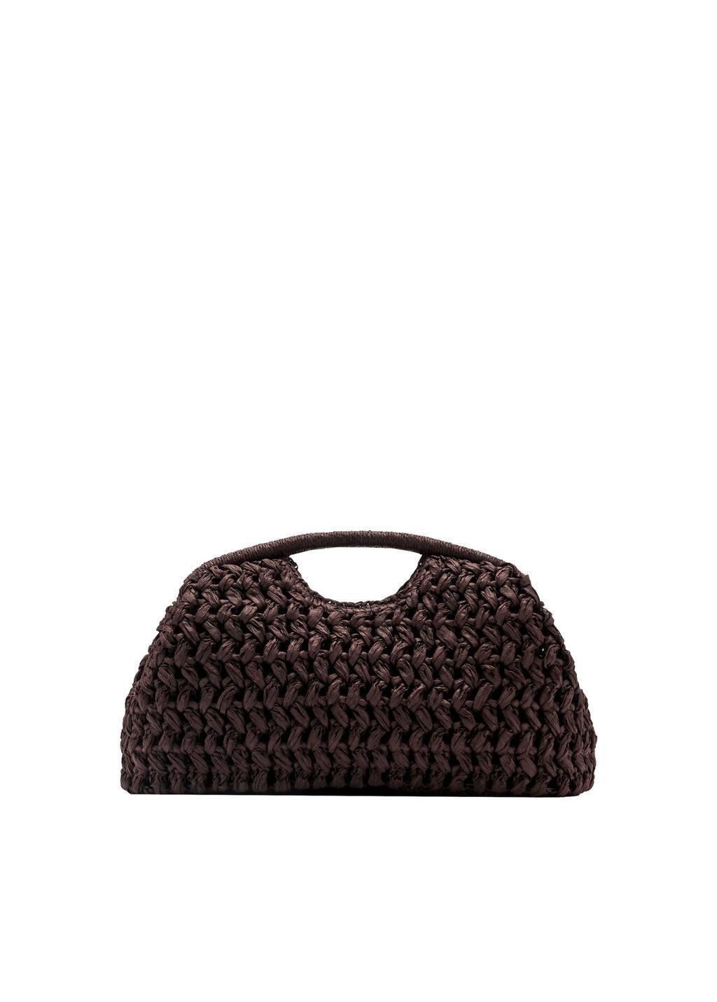 Brown Natural Fiber Clutch Bag, 0201_32, large image number 3