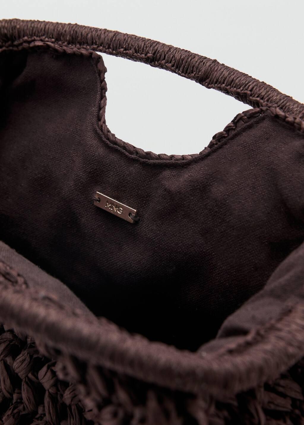 Brown Natural Fiber Clutch Bag, 0201_32, large image number 4