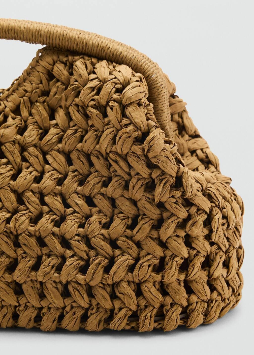 Green Natural Fiber Clutch Bag, 0201_36, large image number 4