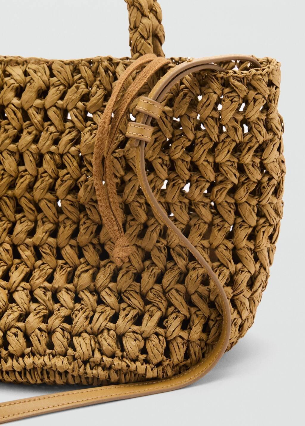Green Natural-Fibre Double-Handle Bucket Bag, 0201_36, large image number 1
