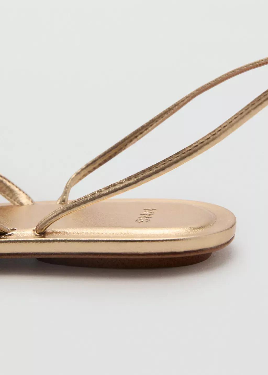 GOLD Strips sandals, Gold, large image number 1
