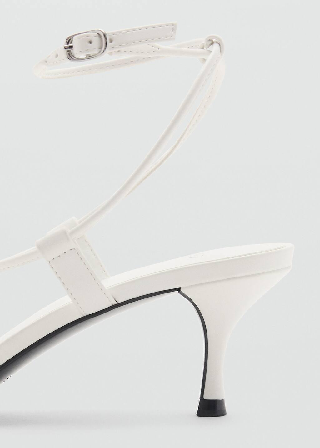 White Combined-Strap Heeled Sandals, , large image number 2