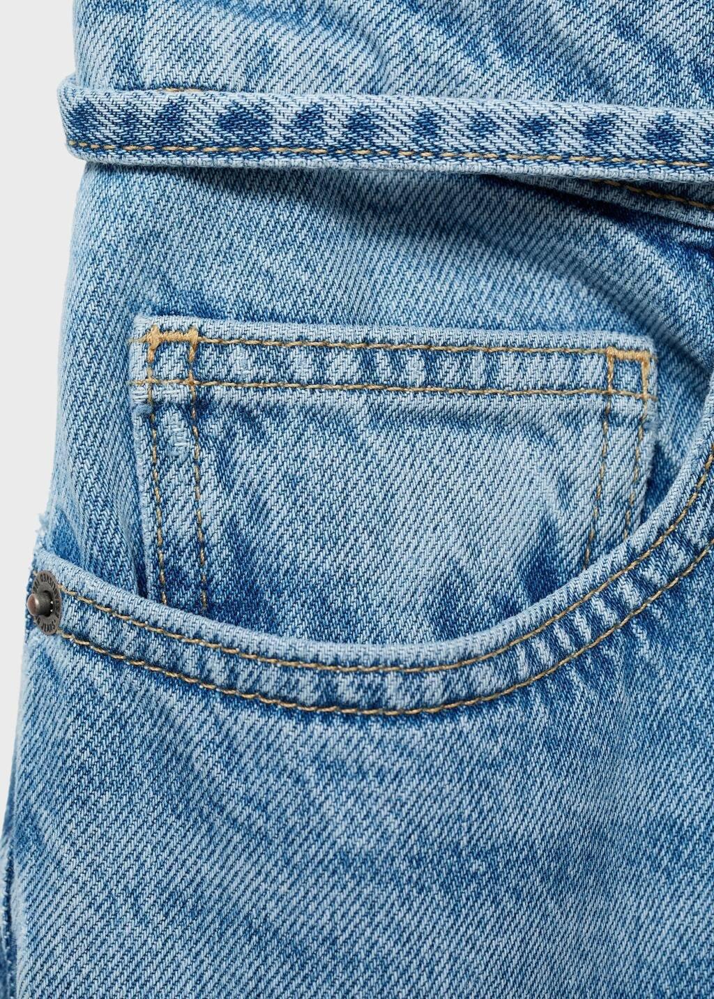 Blue Balloon Jeans With Belt, , large image number 2