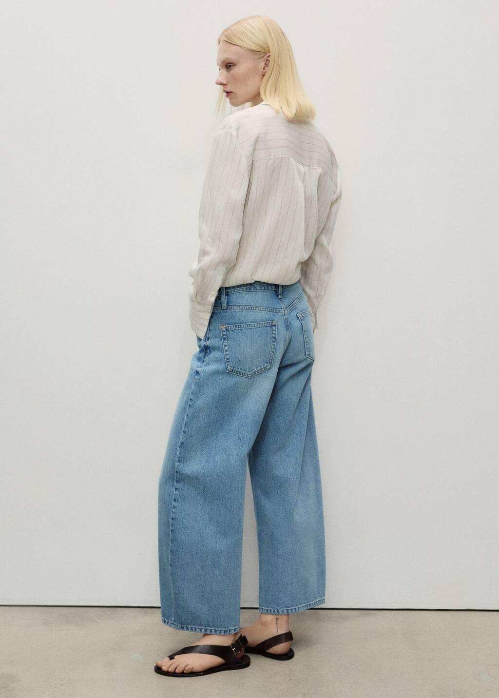 Blue Balloon Jeans With Belt, , large image number 4