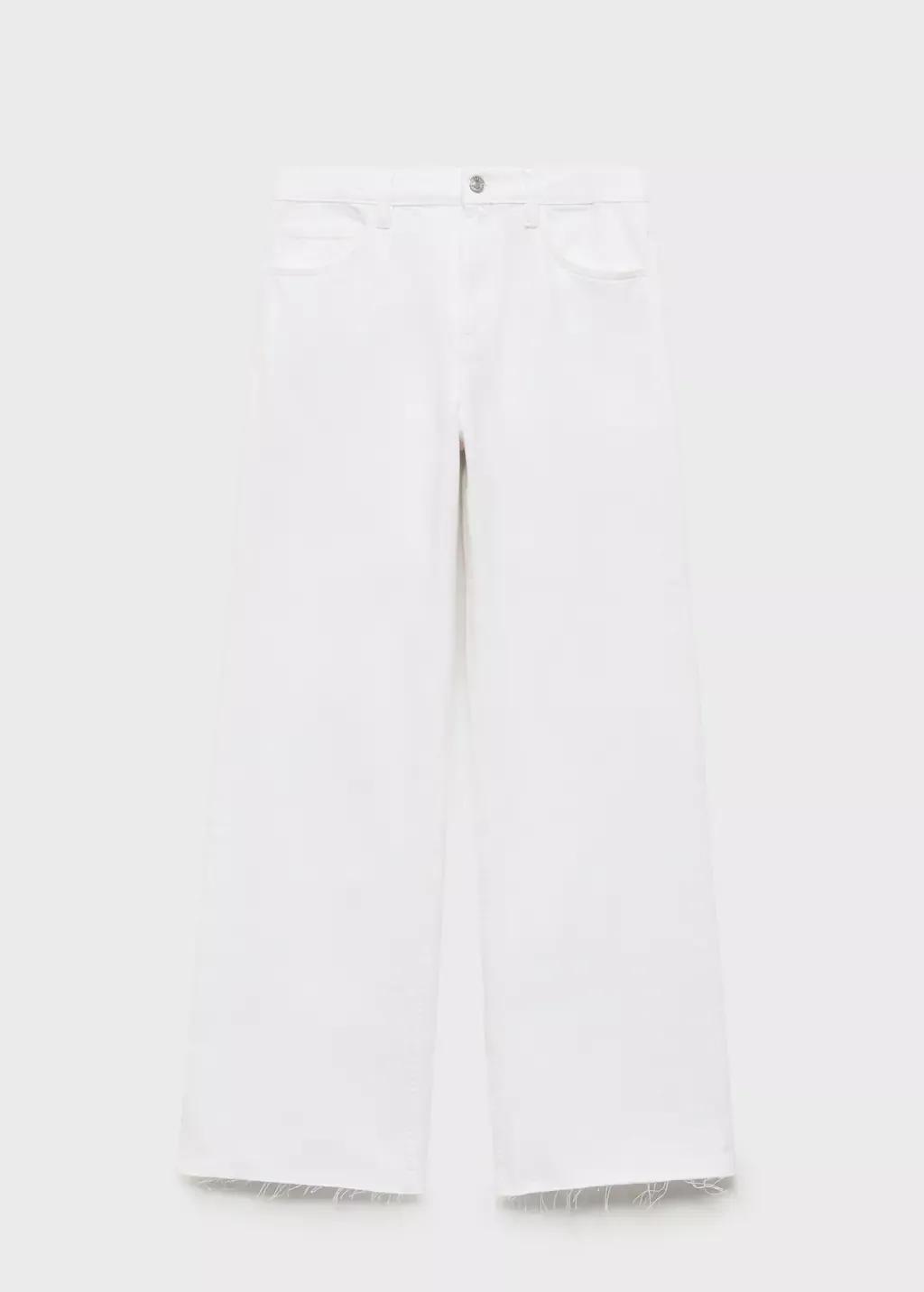 White Danila Wideleg High-Rise Jeans, , large image number 3