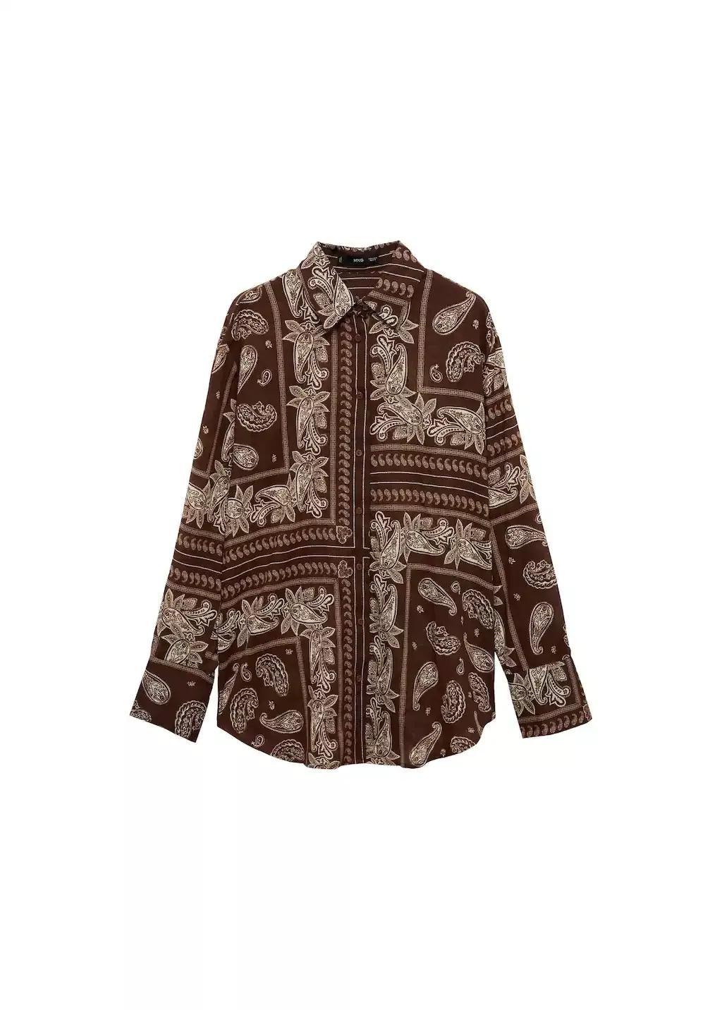 BROWN Regular-fit paisley shirt, , large image number 3