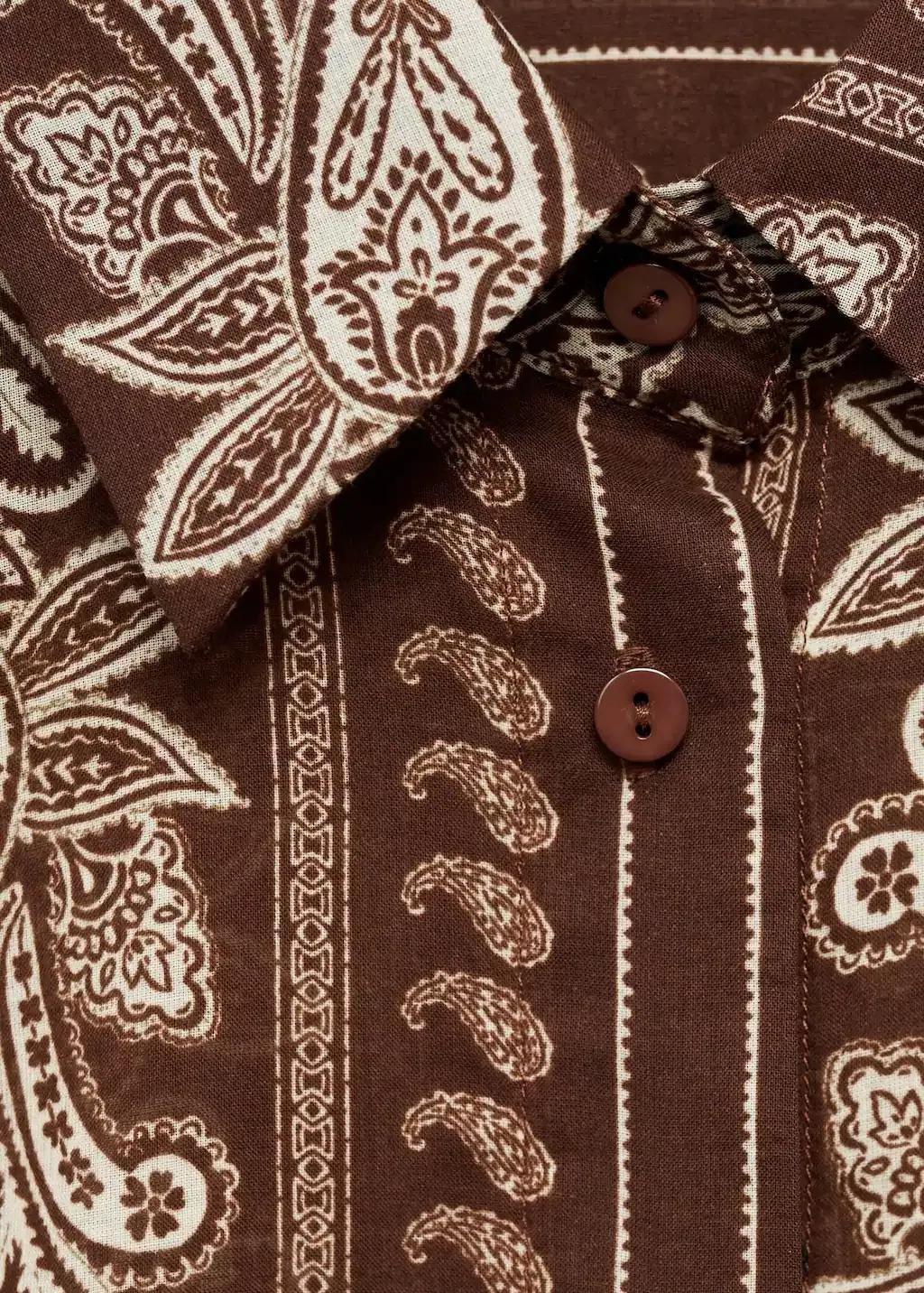 BROWN Regular-fit paisley shirt, , large image number 4