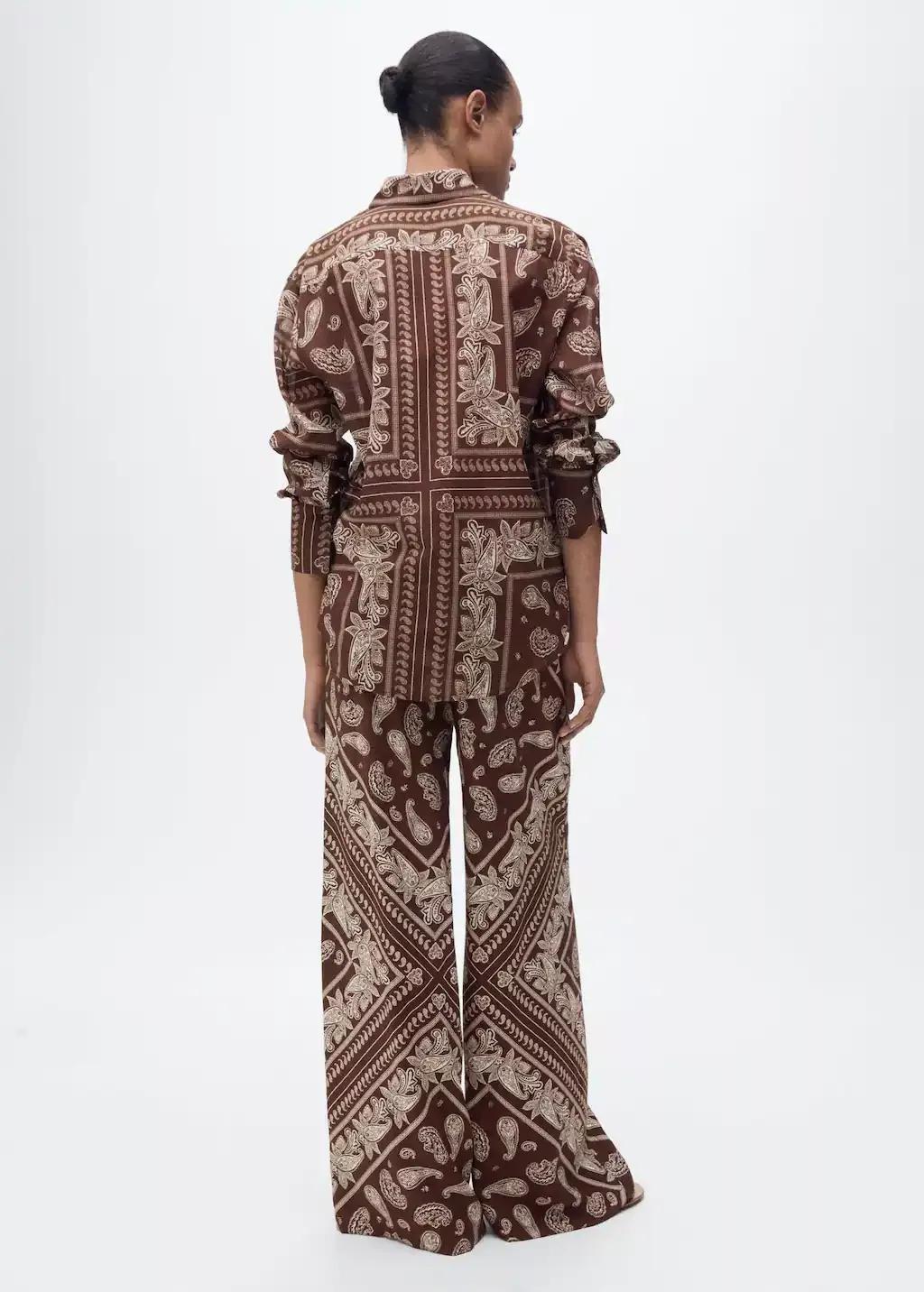 BROWN Regular-fit paisley shirt, , large image number 5