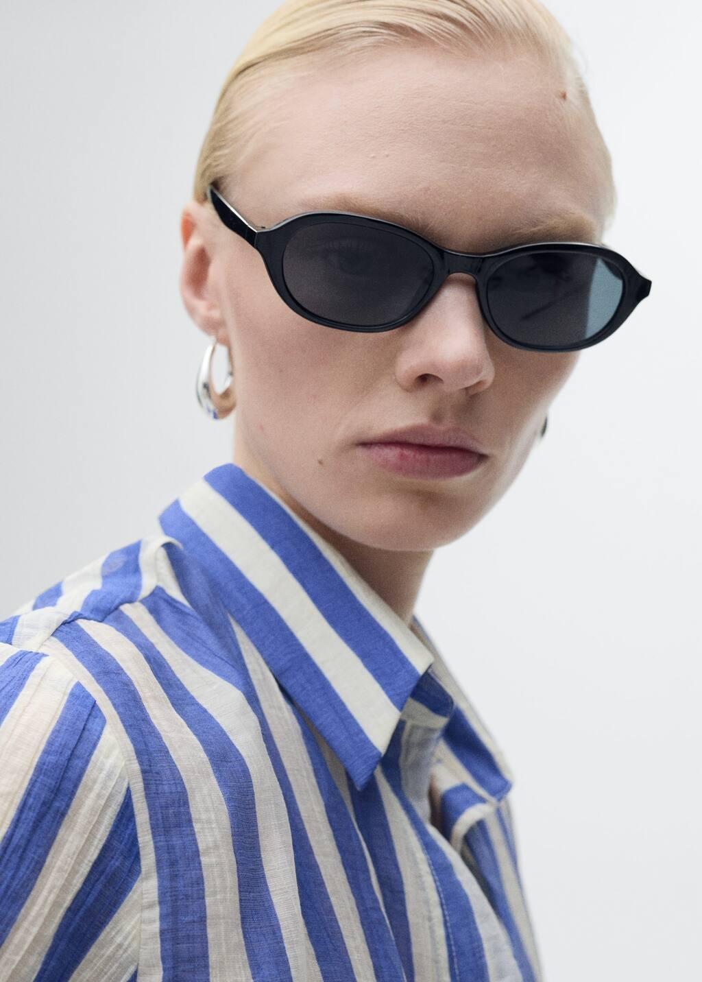 Blue Lt Pastel Striped Lyocell Shirt, , large image number 2