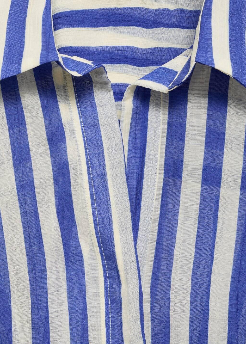 Blue Lt Pastel Striped Lyocell Shirt, , large image number 4
