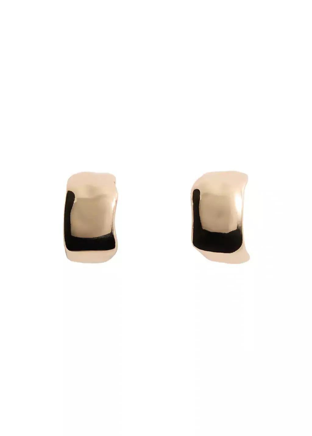 Gold Twisted Hoop Earrings, , medium