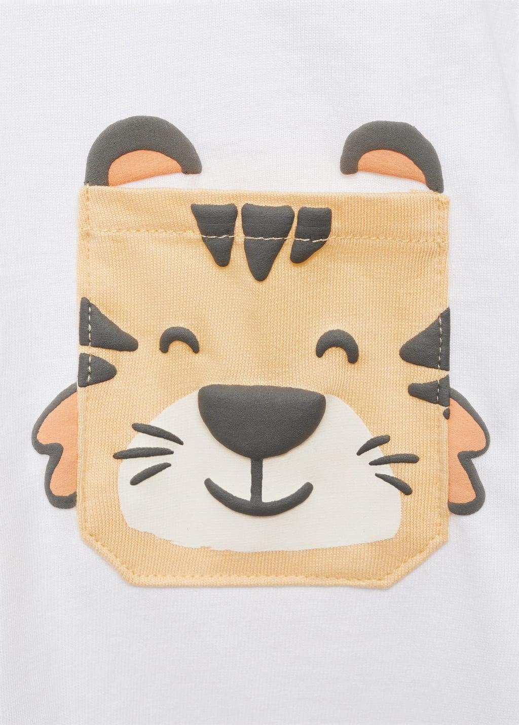 White Short-Sleeved Printed T-Shirt, Baby Boy, , large image number 2