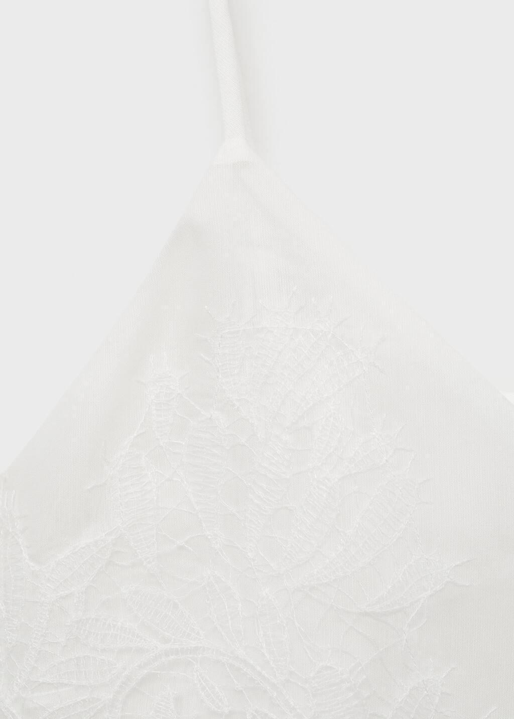 NATURAL WHITE Lace strap top, , large image number 2