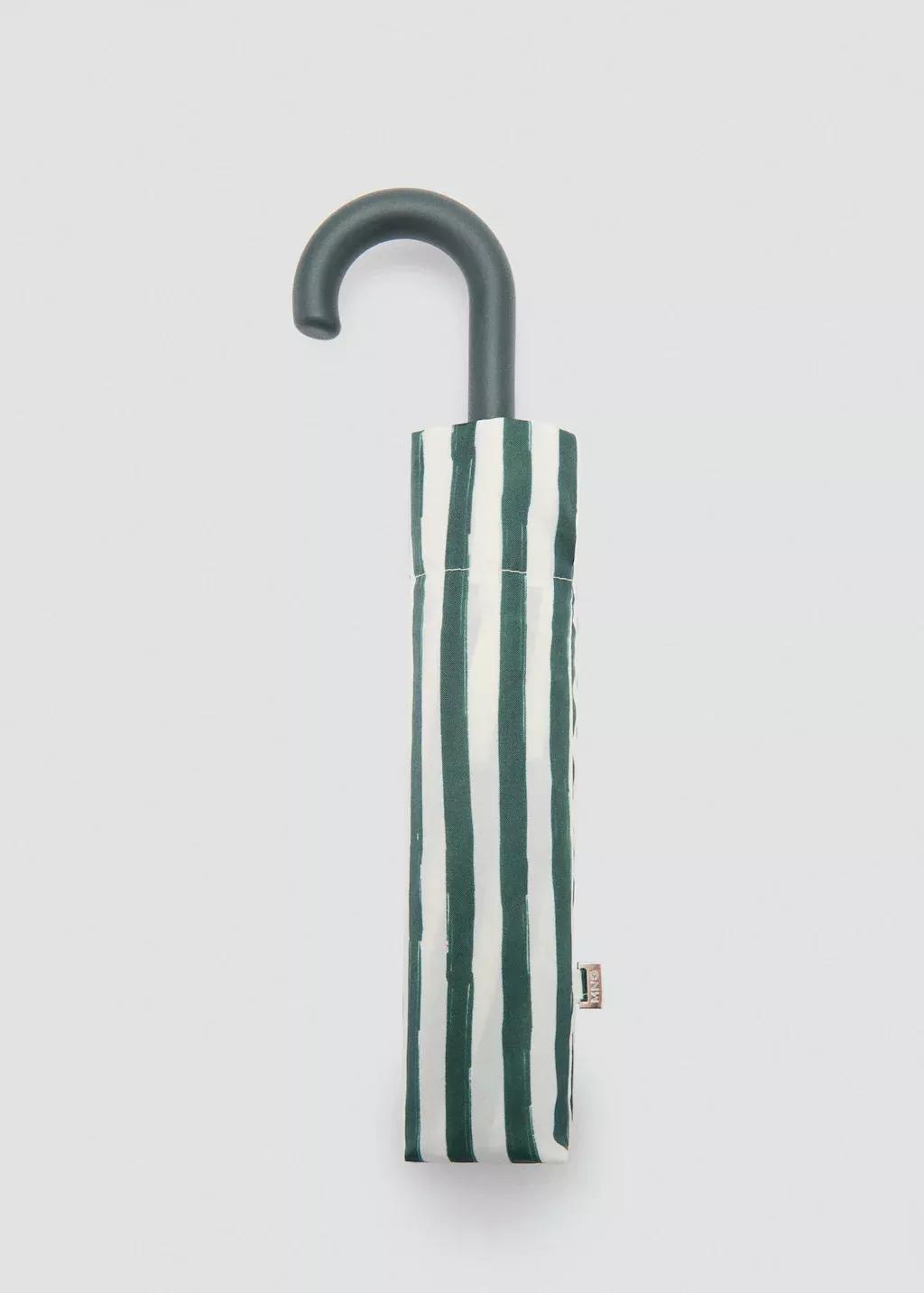 Green Stripe-Printed Umbrella, Green, large image number 4