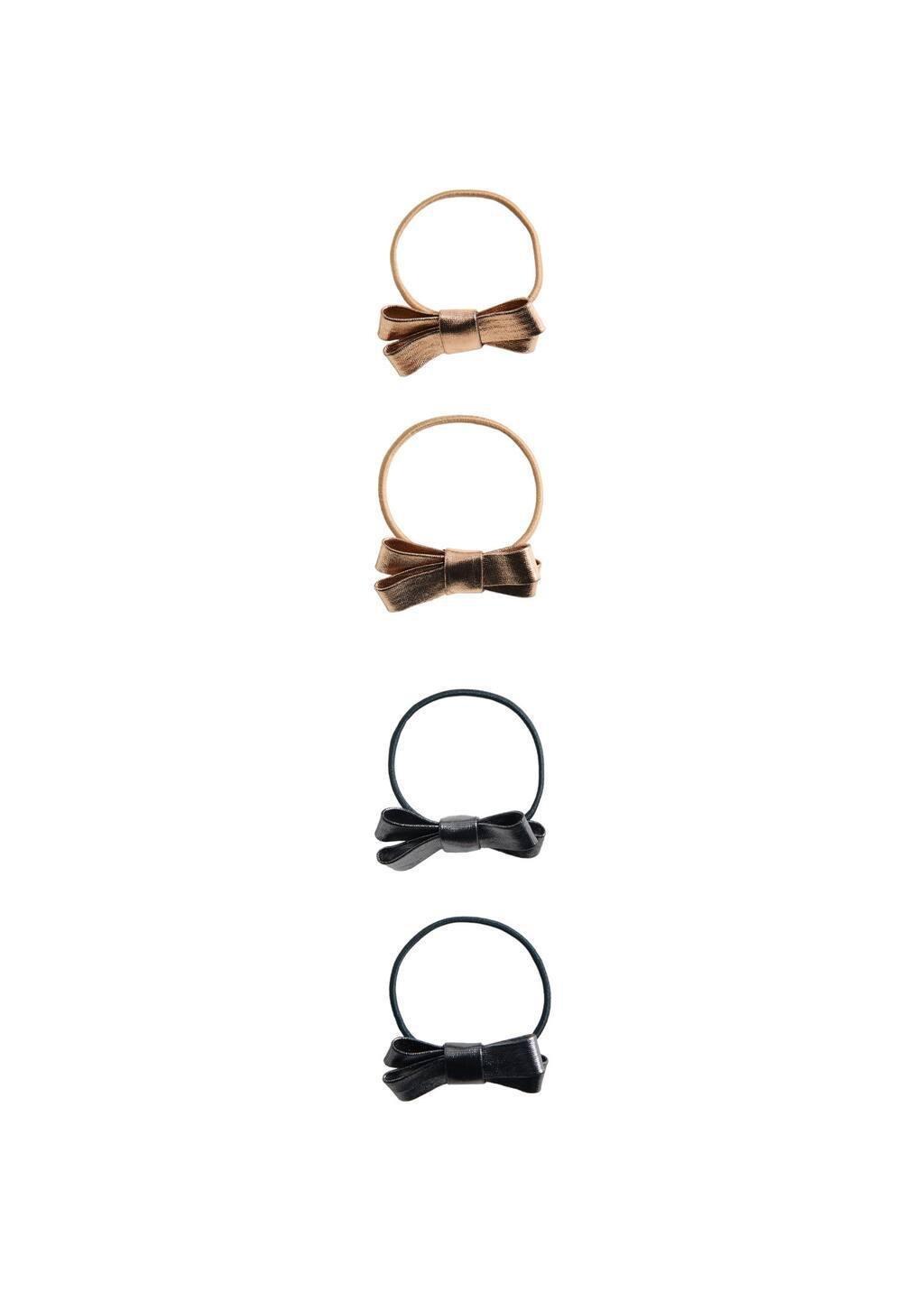 Silver Set Of 4 Scrunchies, Kids Girl, Silver, large image number 2
