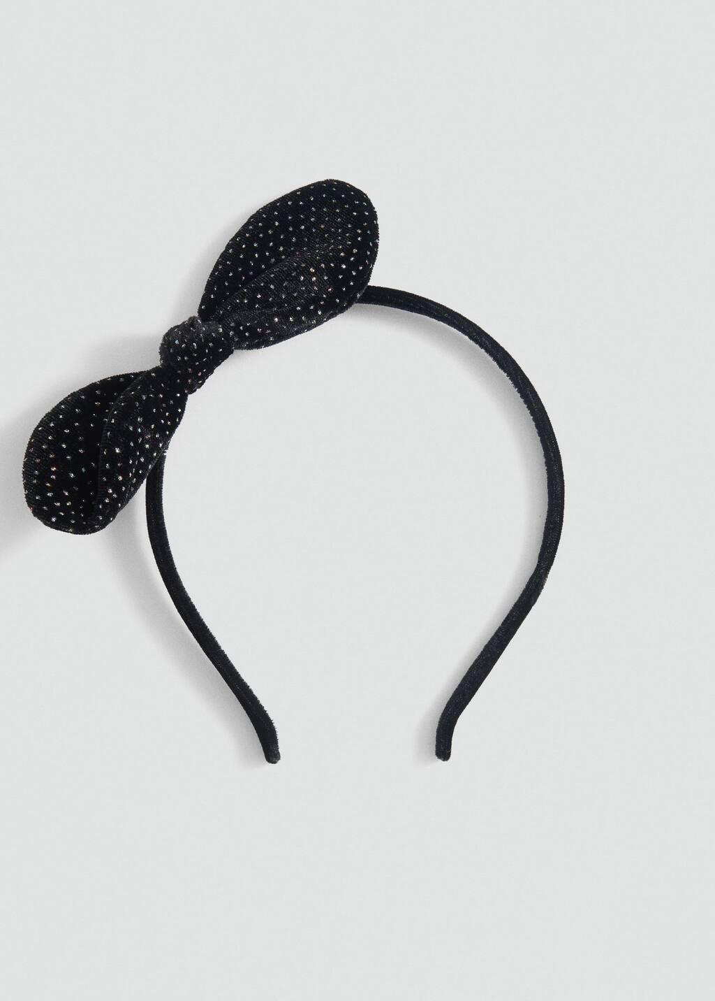 Black Bow Hairband, Kids Girl, Black, large image number 2