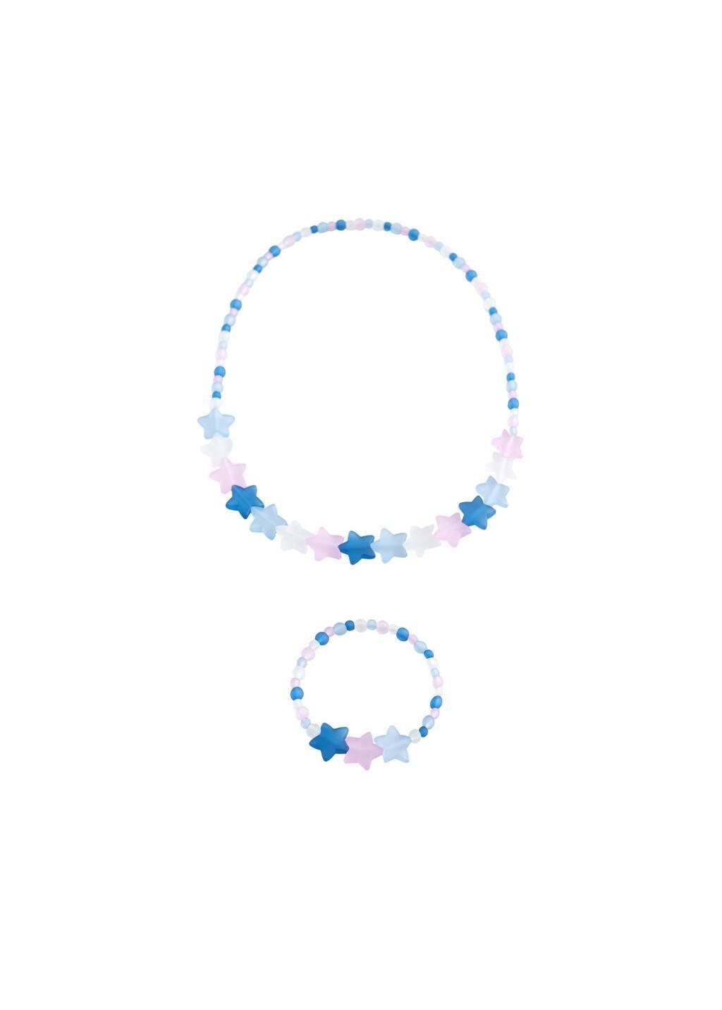 Pink Bracelet And Necklace Set, Kids Girl, Pink, large image number 2