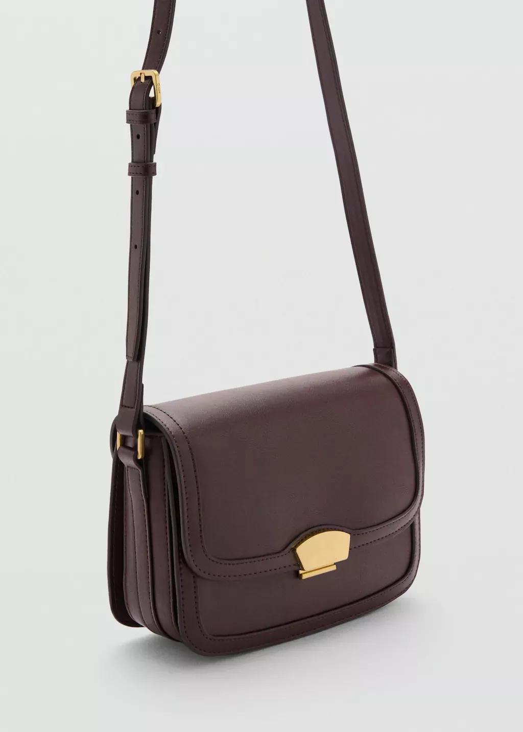 Brown Crossbody Bag With Metal Closure, 0201_32, large image number 0