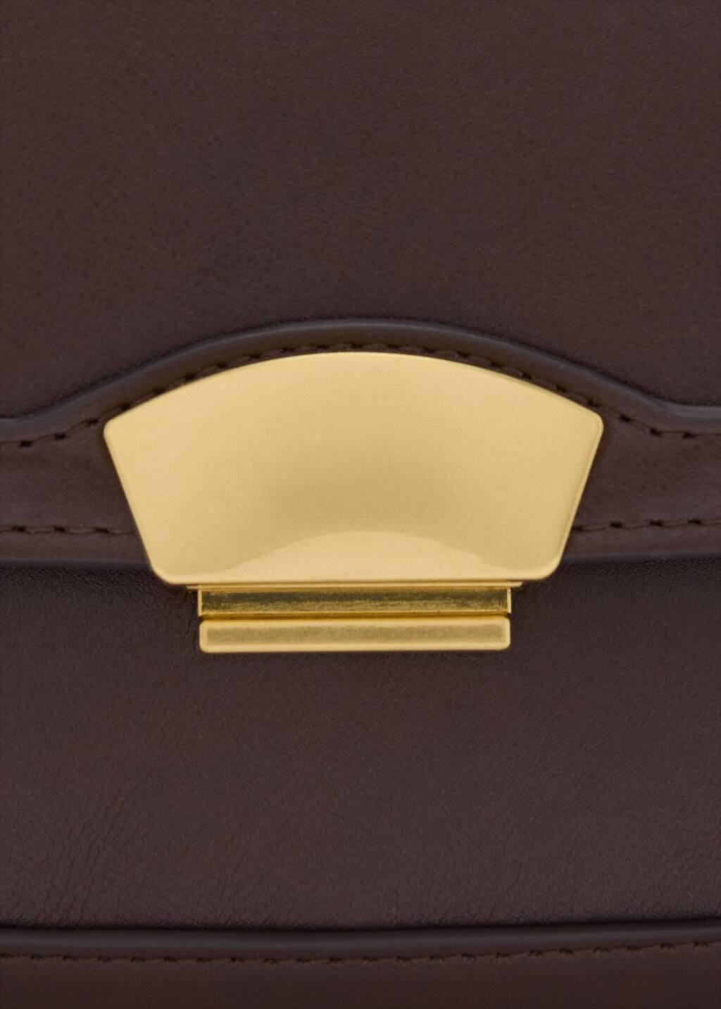 Brown Crossbody Bag With Metal Closure, 0201_32, large image number 1