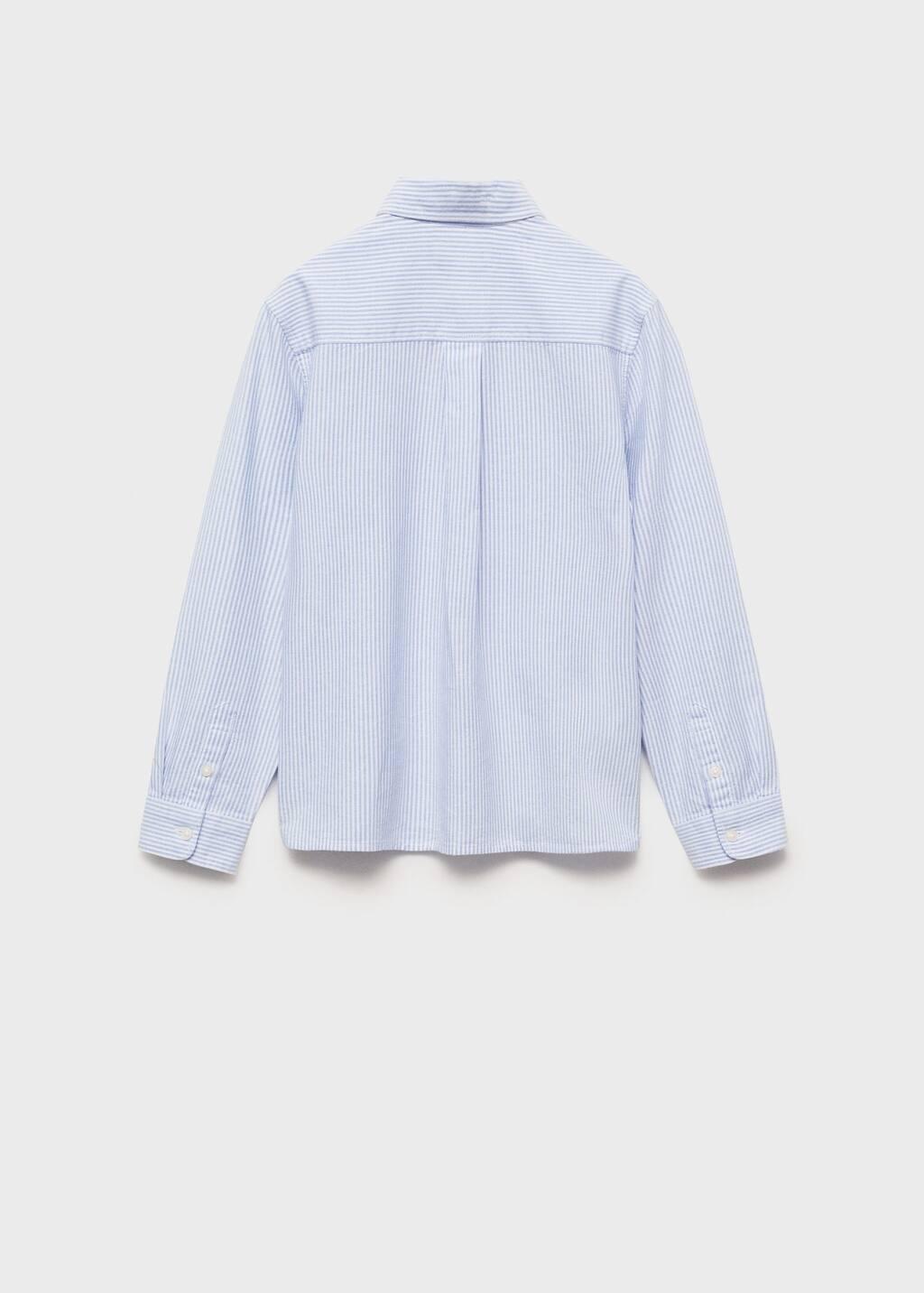 Blue Lt-Pastel 100% Cotton Oxford Striped Shirt, Kids Boy, , large image number 5