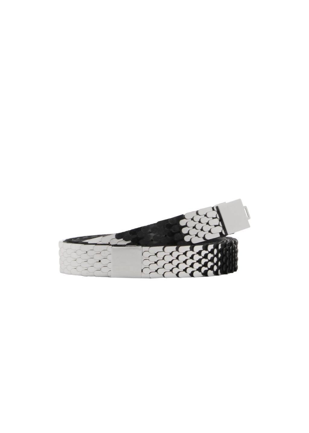 Silver Skinny Metal Belt, , large image number 2