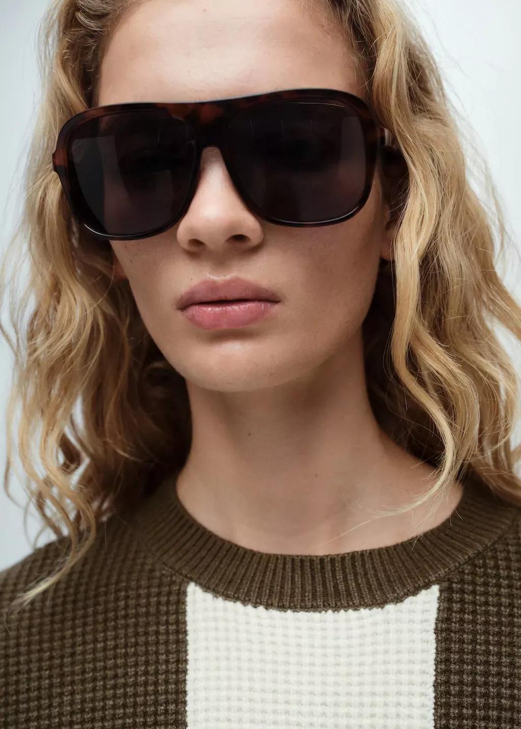 Khaki Knit Striped Sweater, , large image number 1