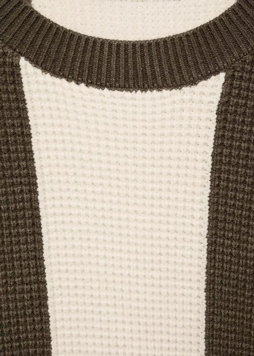 Khaki Knit Striped Sweater, , large image number 5