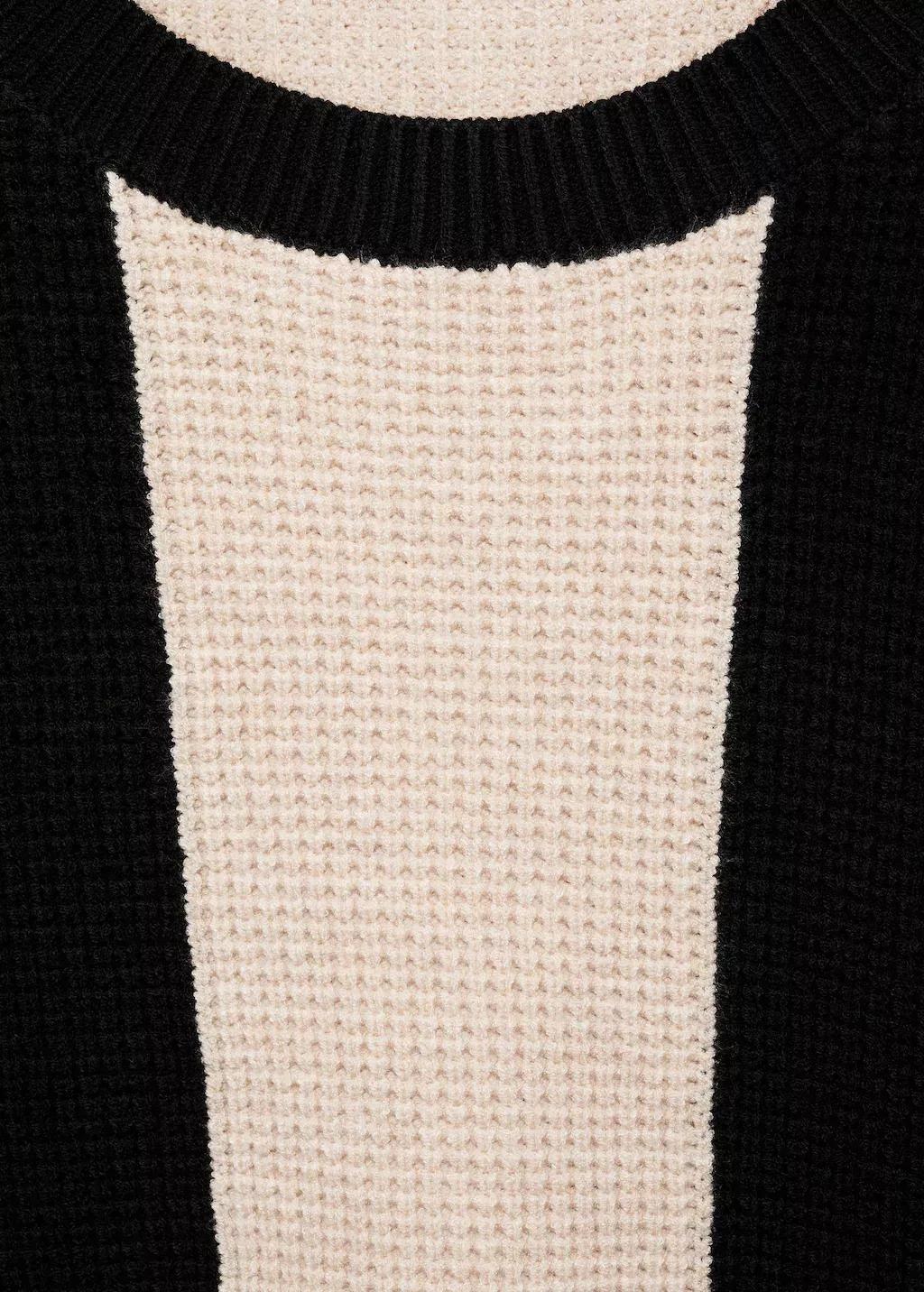 Black Knit Striped Sweater, , large image number 6