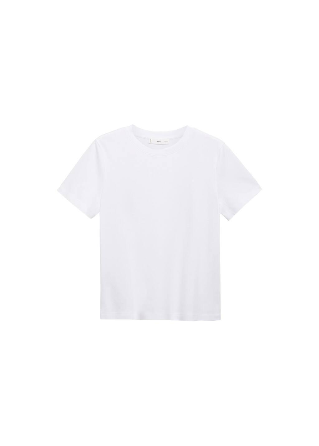 White Short-Sleeved Cotton T-Shirt, , large image number 2