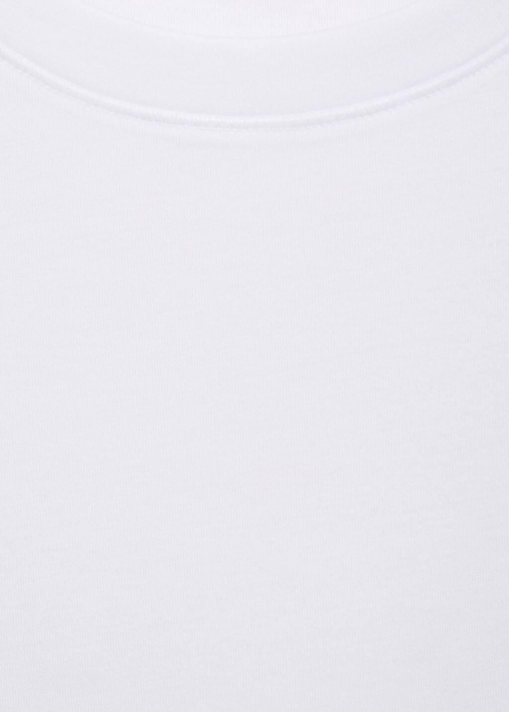 White Short-Sleeved Cotton T-Shirt, White, large image number 7