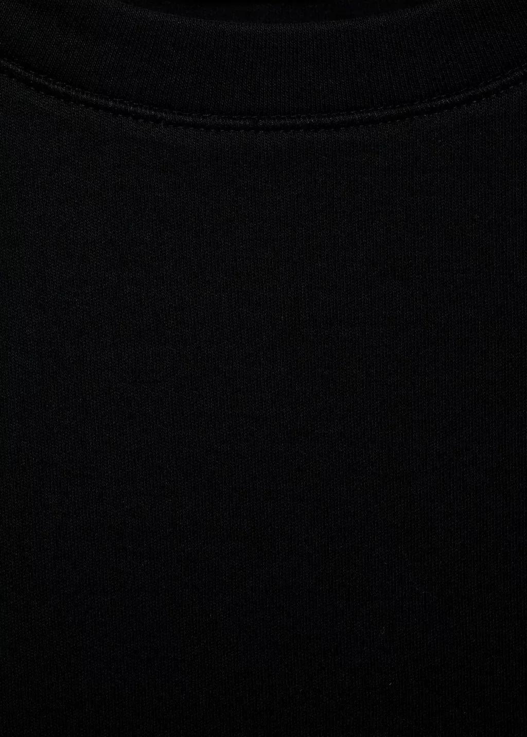 Black Basic T-Shirt Made Of 100% Cotton, , large image number 7