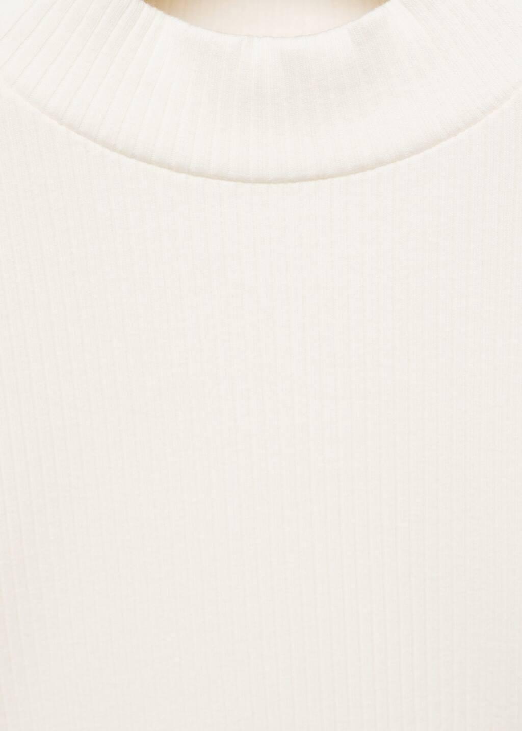 White Turtleneck Long-Sleeved T-Shirt, Baby Girl, , large image number 2