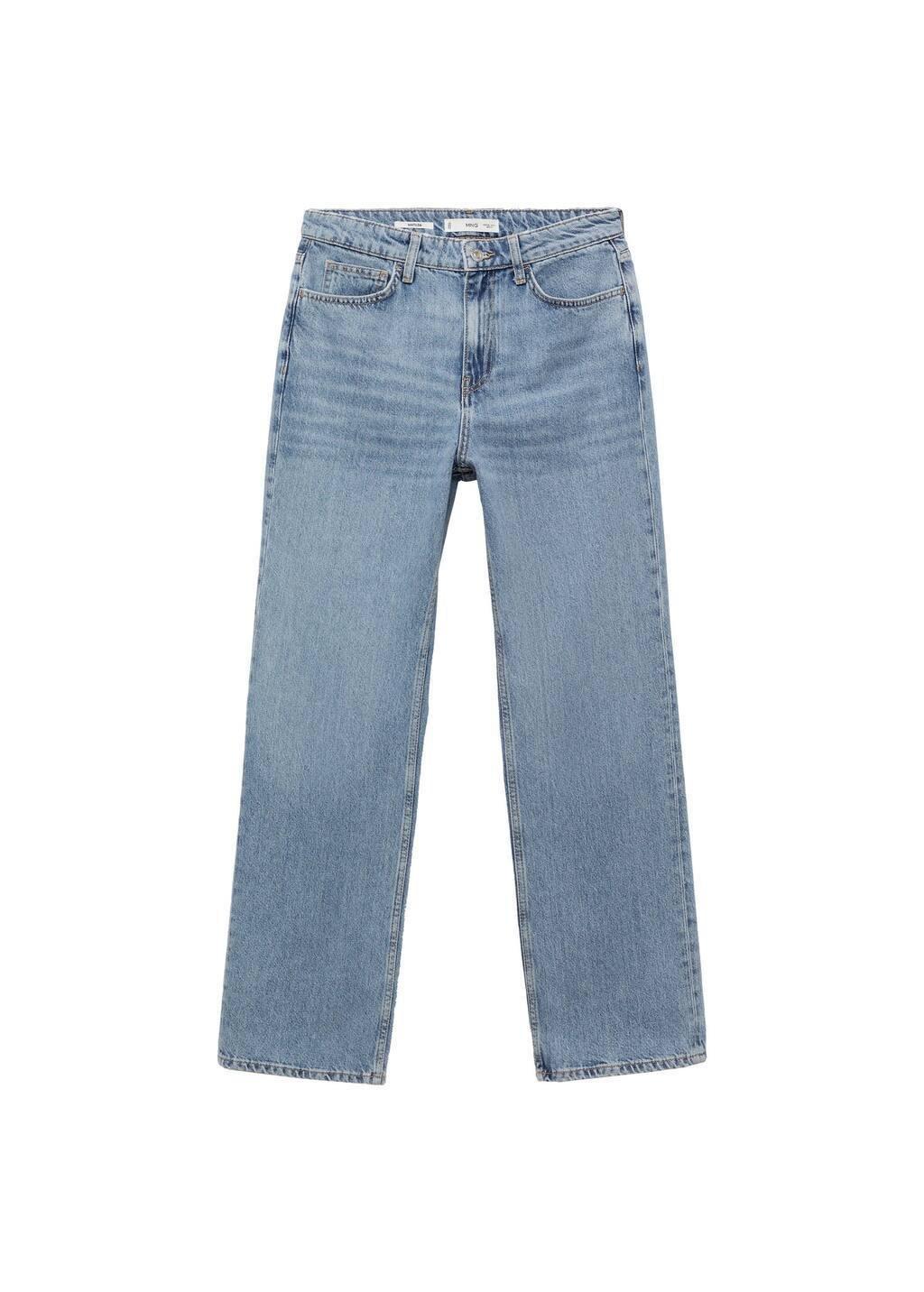 Blue Straight Jeans Matilda With Medium Waist, , large image number 2