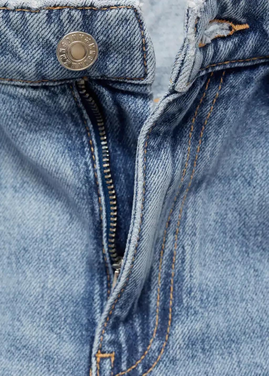 Blue Straight Jeans Matilda With Medium Waist, , large image number 5