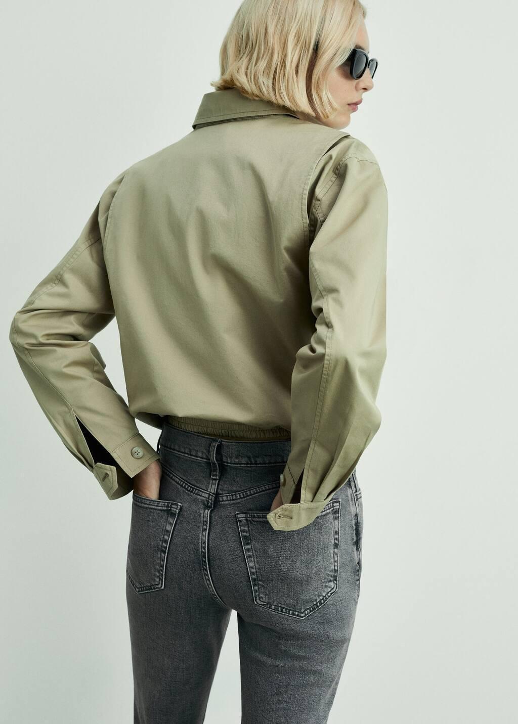 Grey Slim Jeans In Cropped Length Claudia, , large image number 1