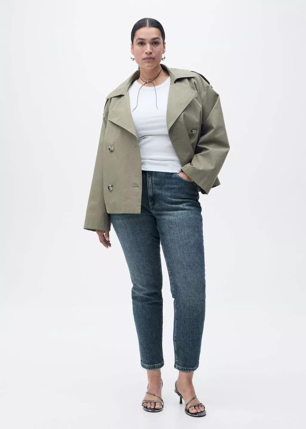 Blue Claudia Slim-Fit Cropped Jeans, , large image number 5