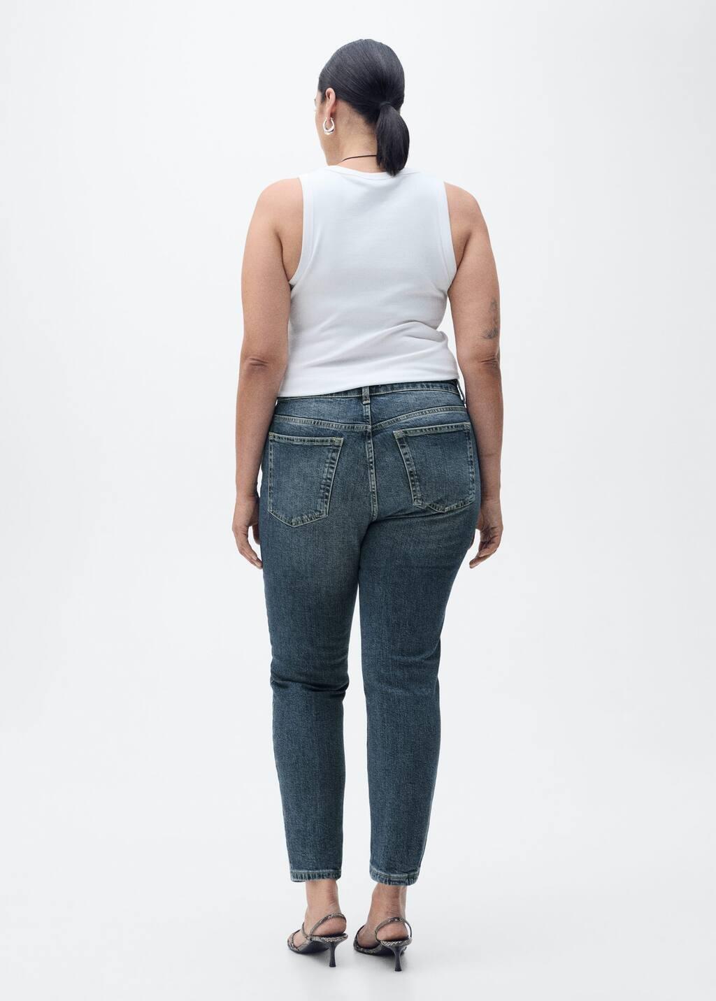 Blue Claudia Slim-Fit Cropped Jeans, , large image number 7