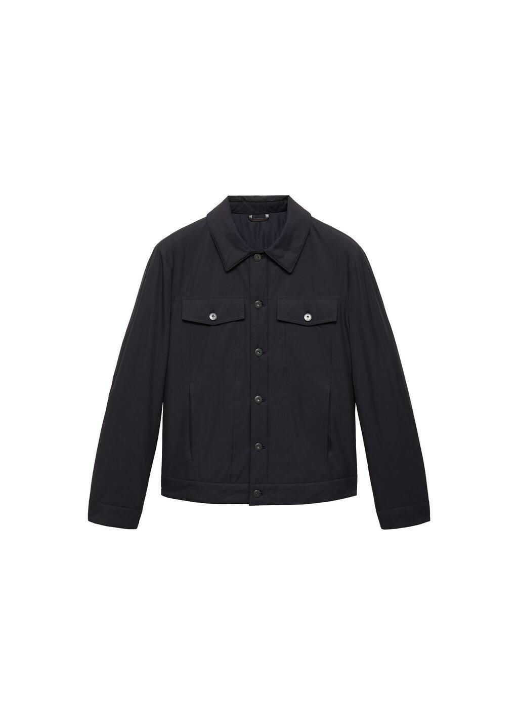 NAVY Water-repellent quilted jacket, , large image number 2