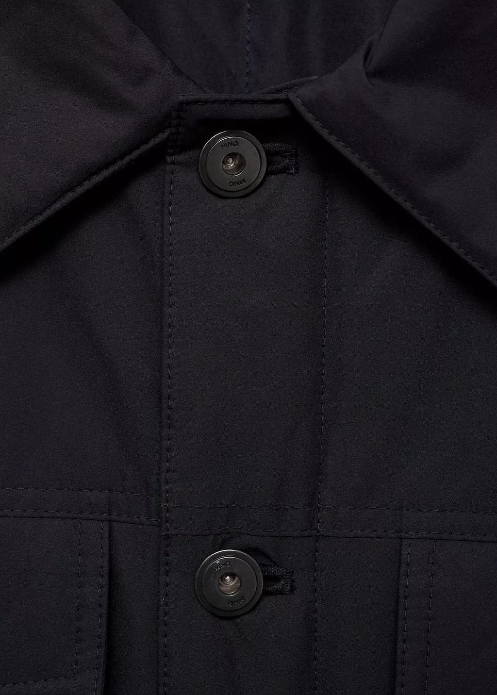 NAVY Water-repellent quilted jacket, , large image number 5