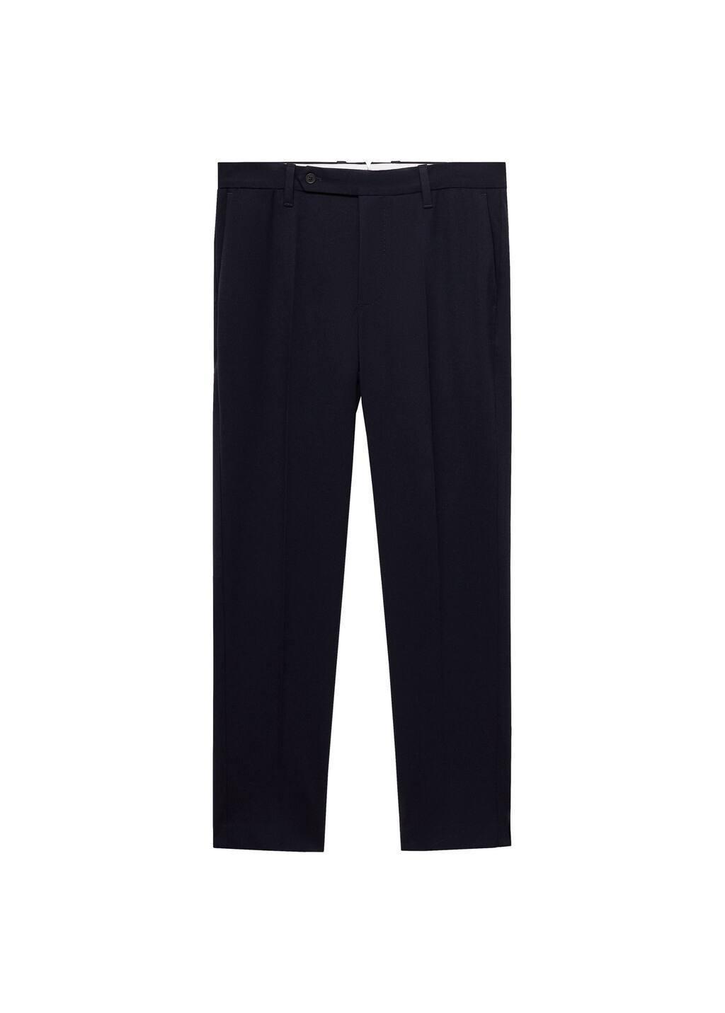 Navy Slim Fit Cotton Pants, , large image number 2