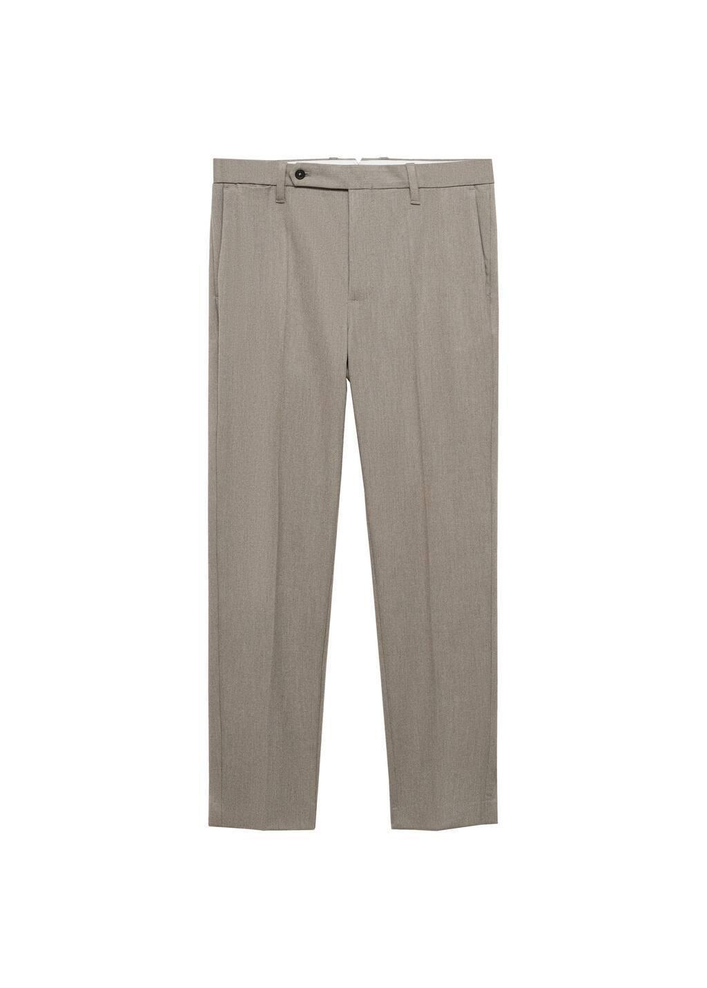 Grey Slim Fit Cotton Pants, , large image number 2