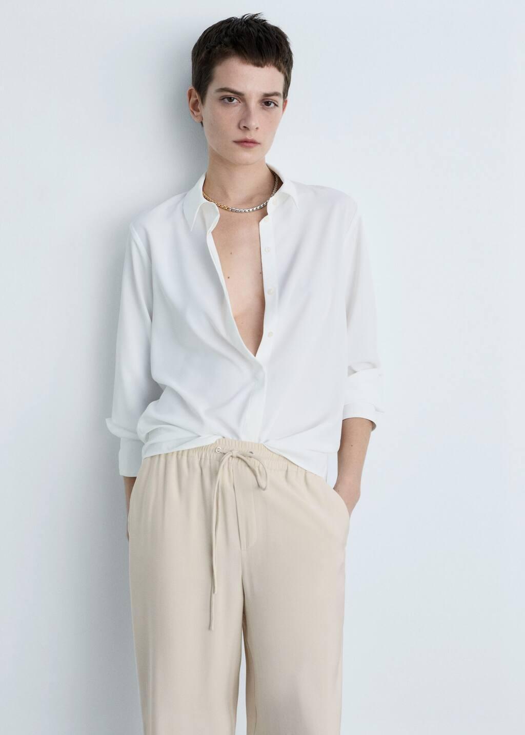 Beige Straight Suit Trousers, , large image number 2