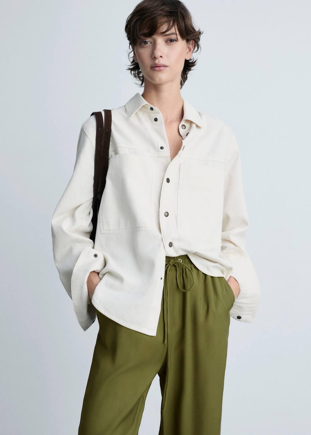 Khaki Straight Suit Trousers, , large image number 1