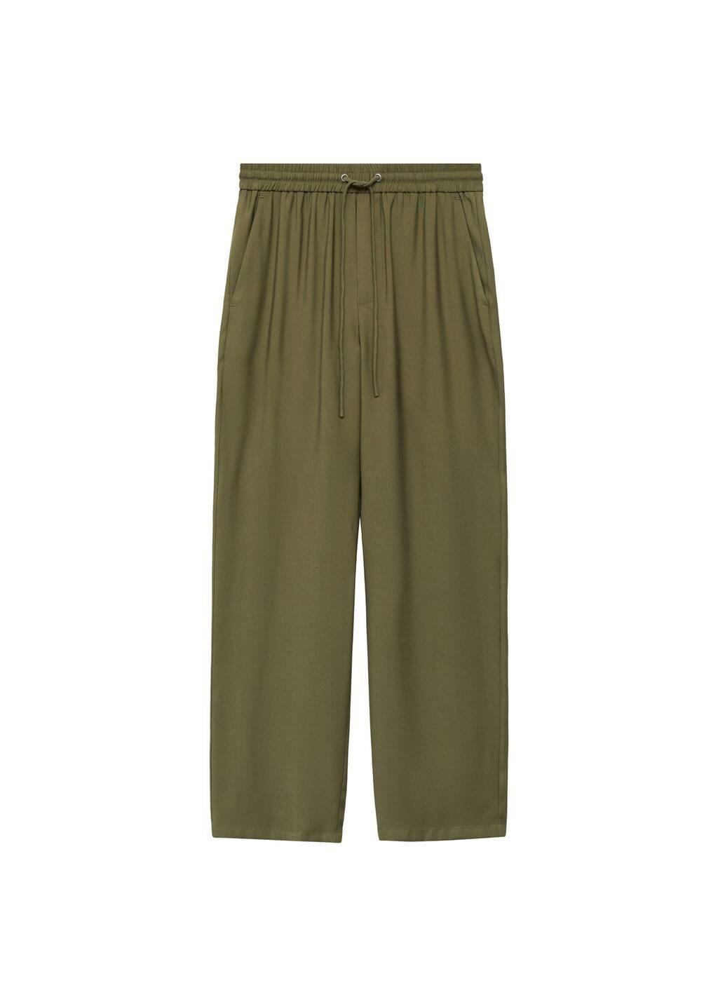 Khaki Straight Suit Trousers, , large image number 2