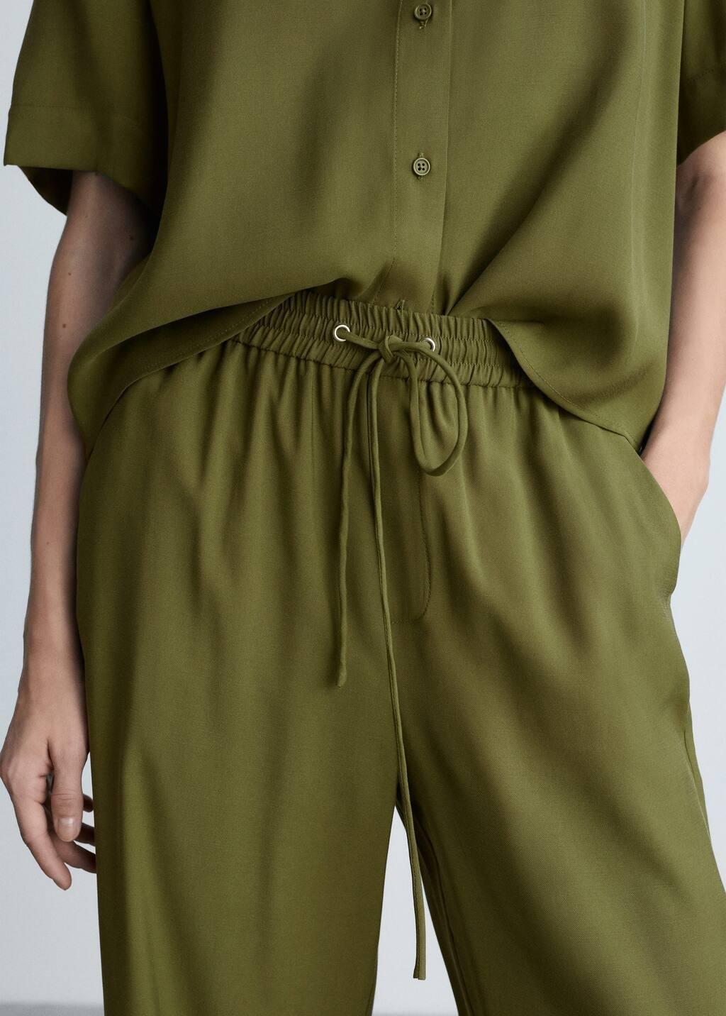 Khaki Straight Suit Trousers, , large image number 3