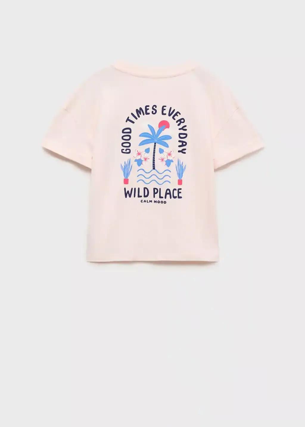 Pink Printed Cotton-Blend T-Shirt, , large image number 1