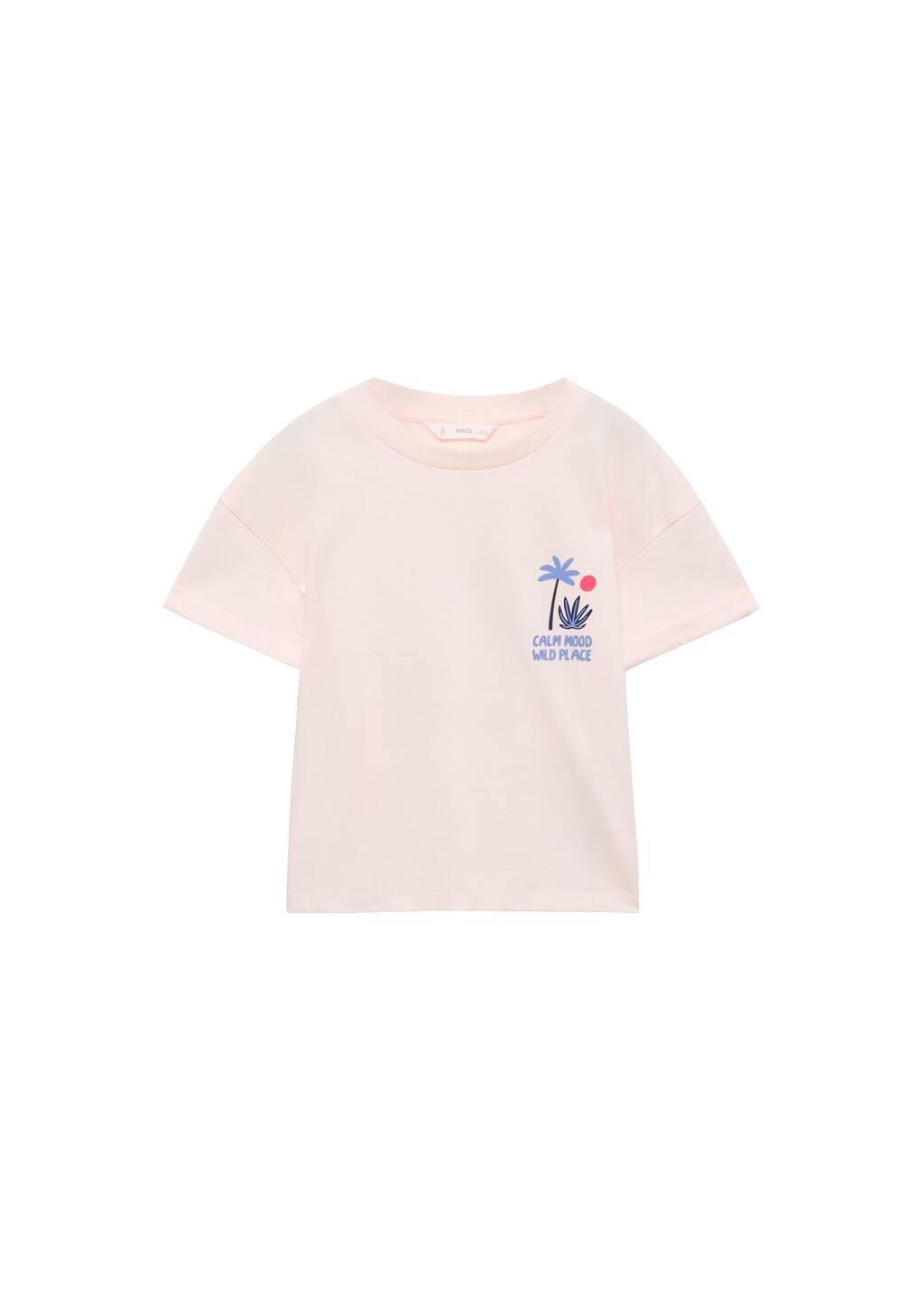 Pink Printed Cotton-Blend T-Shirt, , large image number 3